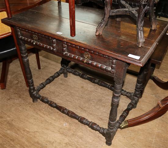 1 drawer oak side table